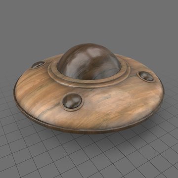Wooden UFO toy