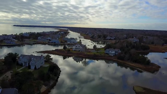 Tidal river at sunset