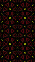 Ornate geometric pattern and abstract multicolored background