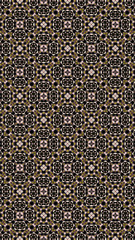 Ornate geometric pattern and abstract multicolored background