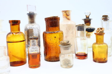 Antique Medicine Bottles, 1800s Victorian Era