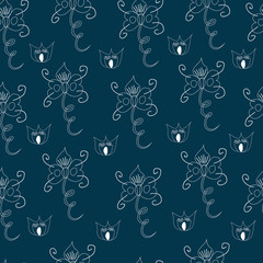 Vector seamless pattern with abstract figures.