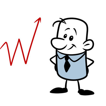 Character minimalism businessman joy schedule cartoon illustration isolated image