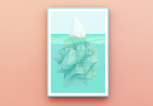 Geometric Iceberg Poster Layout