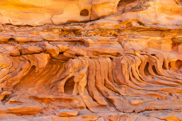 Coloured Canyon is a rock formation on Sinai peninsula. Sights of Nuweiba, Egypt.
