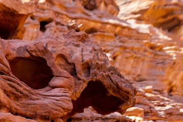 Coloured Canyon is a rock formation on Sinai peninsula. Sights of Nuweiba, Egypt.