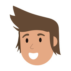 Man smiling face cartoon