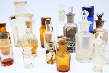 Antique Medicine Bottles, 1800s Victorian Era