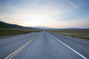 Fototapeta premium road and blue sky