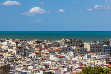 Obraz premium A view of the city of Vieste in Italy, Gargano