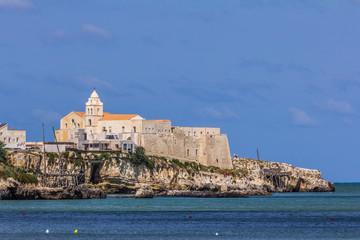 Fototapeta premium Widok na miasto Vieste we Włoszech, Gargano