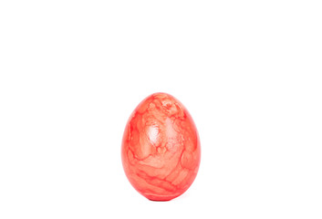 Living coral easter egg isolated on white background