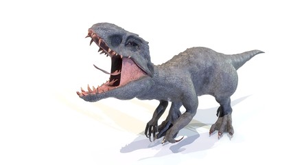Obraz na płótnie Canvas indominus rex walk of backgorund, 3d render