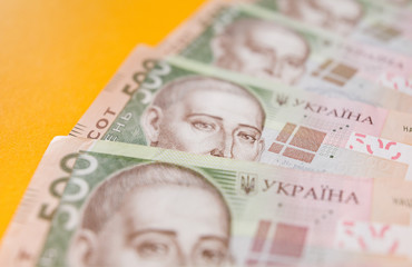 Ukrainian national currency bills. Ukrainian Money.