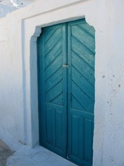 Vintage door Santorini
