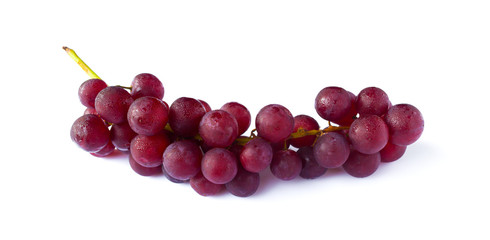 Red grape isolated on the white background