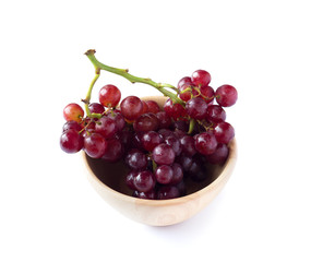Red grape isolated on the white background