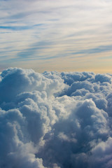 Naklejka na ściany i meble Aereal view of cloudy sky