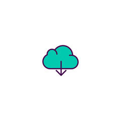 Cloud Computing icon design. Essential icon vector design