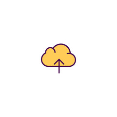 Cloud Computing icon design. Essential icon vector design