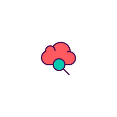 Cloud Computing icon design. Essential icon vector design