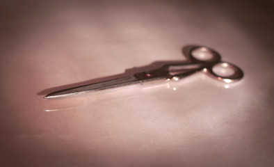 scissors made of metal.isolated on a light background.