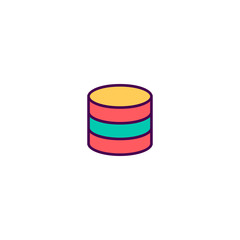 Database icon design. Essential icon vector design