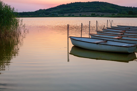 Tihany village, Inner lake with boats, next to Lake Balaton, Hungary © andras_csontos