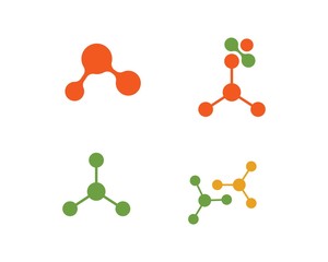 molecule logo vector illustration design