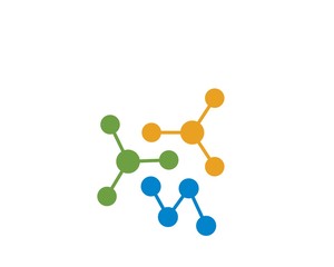 molecule logo vector illustration design