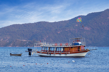 Turkish yacht in Aegean Sea