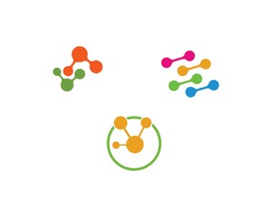 molecule logo vector illustration design
