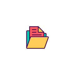 Folder icon design. Essential icon vector design