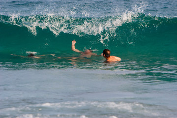 Martinique. Dans la vague.