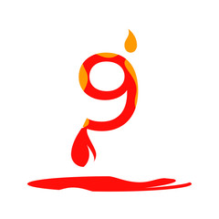 font_badge_art_liquid_blood_letters_numbers_ampersand_round_design_letters_red_orange