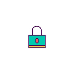 Locked icon design. Essential icon vector design