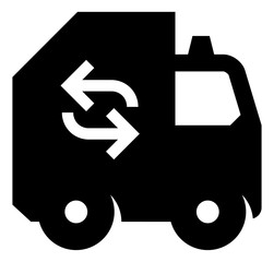 Trash Truck Recycling Icon