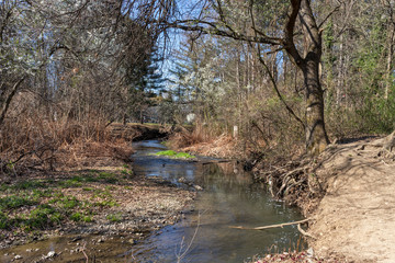 Amazing Spring landscape of South Park in city of Sofia, Bulgaria