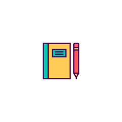 Notebook icon design. icon vector design