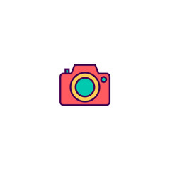 Photo camera icon design. Essential icon vector design