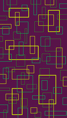 Light green and yellow contour rectangles on a purple background