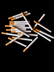 cigarette on a black background