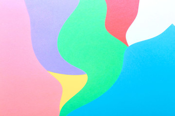 Abstract wavy multi colored paper background design
