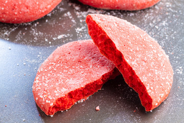 Stack of red cookies