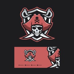 pirates skull logo design.