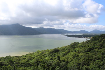 Naklejka na ściany i meble view of the bay of florianópolis