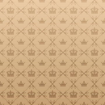 Royal wallpaper in retro style for your design. Vector graphics