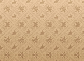 Brown background in royal style for your design