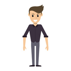 Man with elegant clothes cartoon