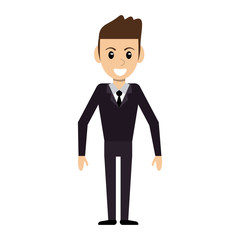 Man with elegant clothes cartoon
